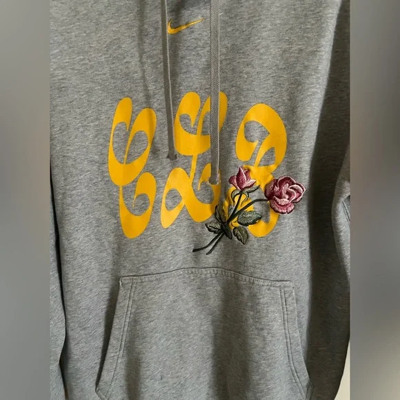 Nike x Drake CLB Certified Lover Boy Center Swoosh Gray Pullover Hoodie Size L - Picture 5 of 6